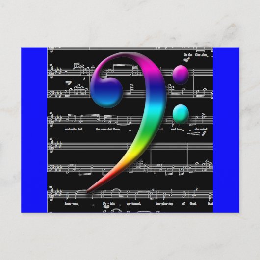 Musikkarten und Sticker Postkarte (Vorderseite)