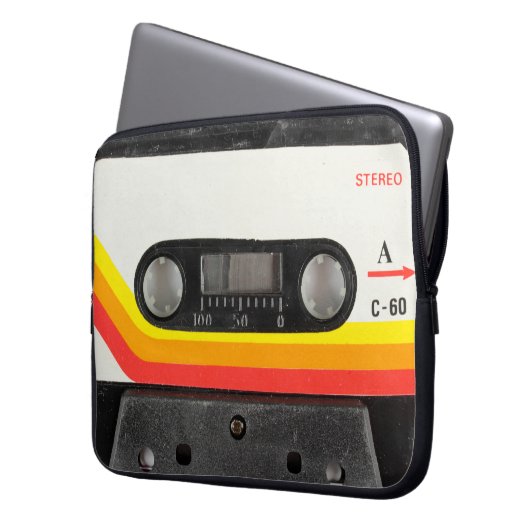 Musikkassette Laptopschutzhülle (Vorderseite Links)