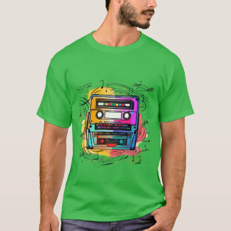 Musikkassette Retro Old School 90er Geschenk Junge T-Shirt