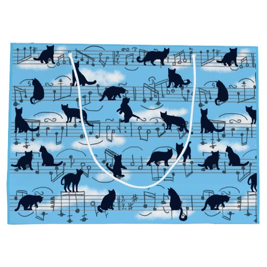 Musikkätzchen Große Geschenktüte (Rückseite)