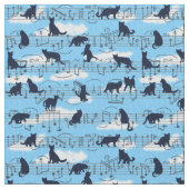 Musikkätzchen Stoff (Nahaufnahme)