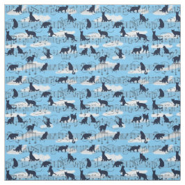 Musikkätzchen Stoff