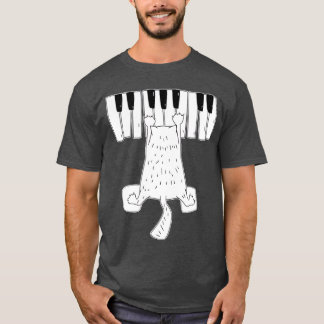 Musikkatze auf Klavier Musik Familie T-Shirt