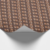 MUSIKKATZE , braun und weiß Geschenkpapier (Ecke)