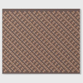 MUSIKKATZE , braun und weiß Geschenkpapier (Flach)