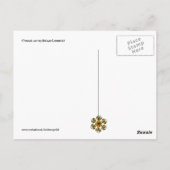 MUSIKKATZE, Lila Violett und Weiß Postkarte (Rückseite)