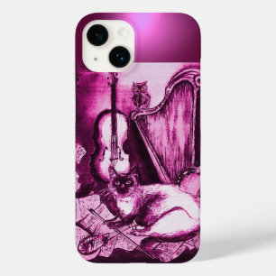 MUSIKKATZE MIT EIGENSCHAFT IN PINK LILA GEM Case-Mate iPhone 14 HÜLLE