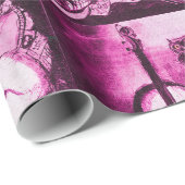 MUSIKKATZE UND EIGENSCHAFT, Lila rosa Geschenkpapier (Rolleneckpunkt)