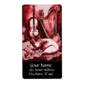 MUSIKKATZE UND EIGENSCHAFT, rot-weiß (Vorne)