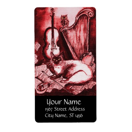 MUSIKKATZE UND EIGENSCHAFT, rot-weiß (Vorne)