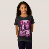 MUSIKKATZE UND OWL Pink Fuchsia Lila Weiß T-Shirt (Vorne ganz)