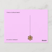 MUSIKKATZE UND OWL, rosa violett und weiß Postkarte (Rückseite)