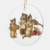 Musikkatzen Keramik Ornament (Links)