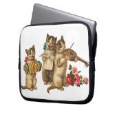 Musikkatzen Laptopschutzhülle (Vorderseite Links)