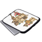 Musikkatzen Laptopschutzhülle (Vorne Knopf)