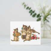 Musikkatzen Postkarte (Stehend Vorderseite)