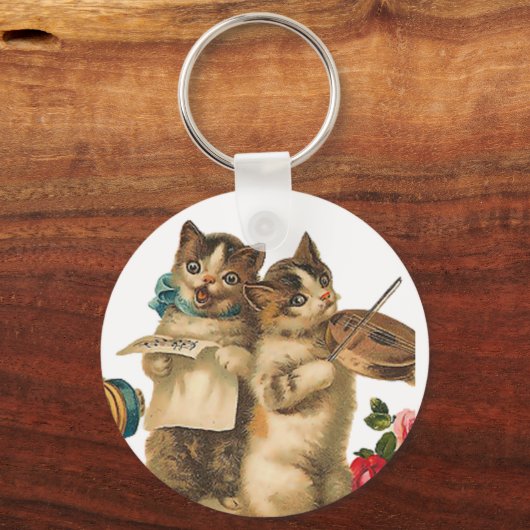 Musikkatzen Schlüsselanhänger (Vorderseite)