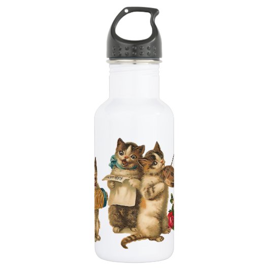 Musikkatzen Trinkflasche (Vorderseite)
