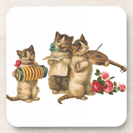 Musikkatzen Untersetzer (Vorderseite)