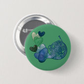 Musikklasse Französisch Horn Band Button (Vorne & Hinten)