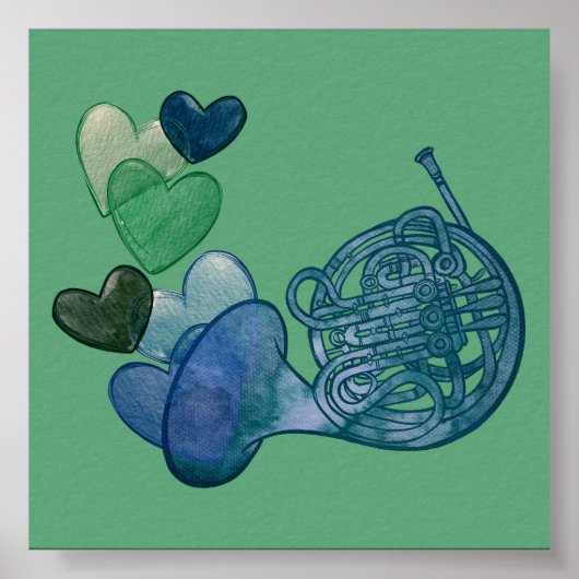 Musikklasse Französisch Horn Band Poster (Vorne)
