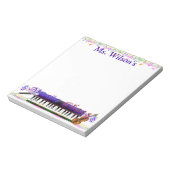 Musikklasse personalisiert Lehrer - Notepad Notizblock (Rotiert)