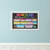 Musikklassenzimmer Poster Music Class Rhythmus Reg Leinwanddruck (Insitu (Holzboden))