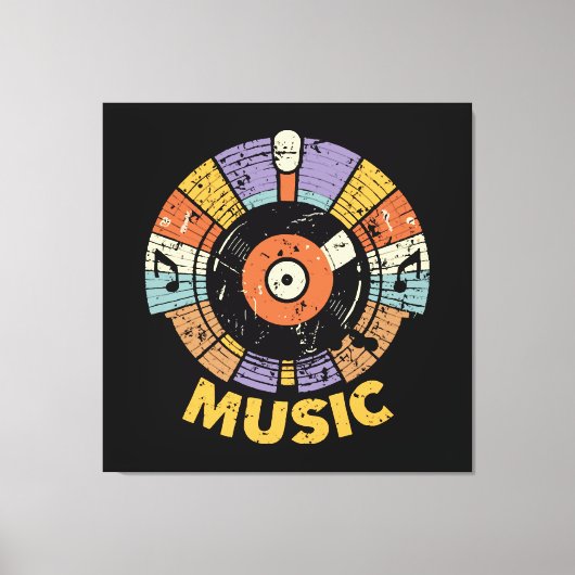 Musikklassiker Retro Leinwanddruck (Vorderseite)