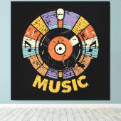 Musikklassiker Retro Leinwanddruck (Insitu (Holzboden))
