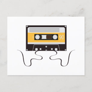 Musikklassisches Kassettenband Vintag Retro der 80 Einladungspostkarte