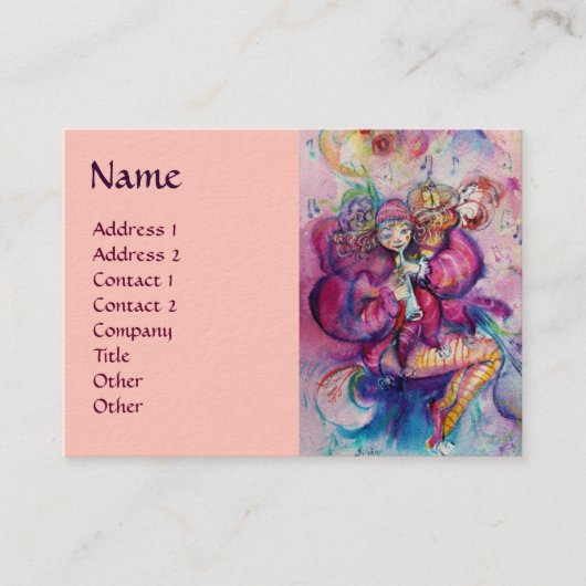 MUSIKKLOWN VISITENKARTE (Vorderseite)