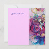 MUSIKKOLUH, rosa blau Einladung (Rückseite)