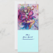 MUSIKKOLUH, rosa blau Einladung (Rückseite)