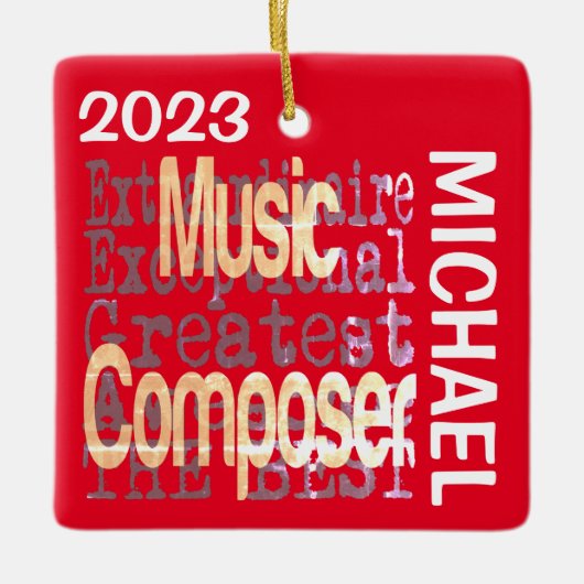 Musikkomponist Extraordinaire CUSTOM Keramikornament (Vorderseite)