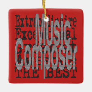 Musikkomponist Extraordinaire Keramikornament