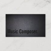 Musikkomponist Minimalistisch Typografie Black Visitenkarte (Vorderseite)