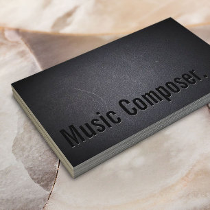 Musikkomponist Minimalistische Typografie Schwarz Visitenkarte
