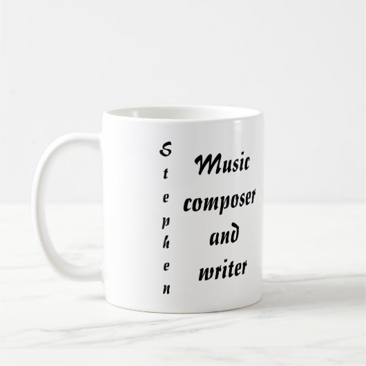 Musikkomponist und Schriftsteller Kaffeetasse (Links)