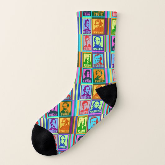Musikkomponisten | Pop Art Multiprint Socken (Links - Außen)