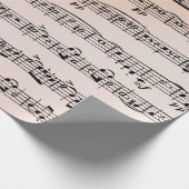 Musikkomposition im Hintergrund Geschenkpapier (Ecke)