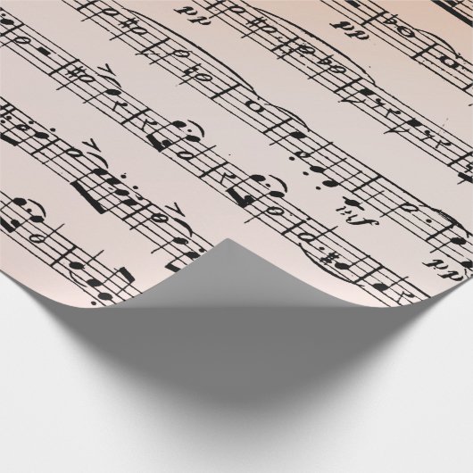 Musikkomposition im Hintergrund Geschenkpapier (Ecke)