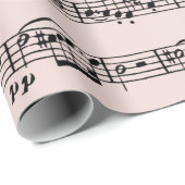 Musikkomposition im Hintergrund Geschenkpapier (Rolleneckpunkt)