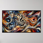 Musikkomposition - lyrisch abstraktes Stück 01 Poster (Vorne)