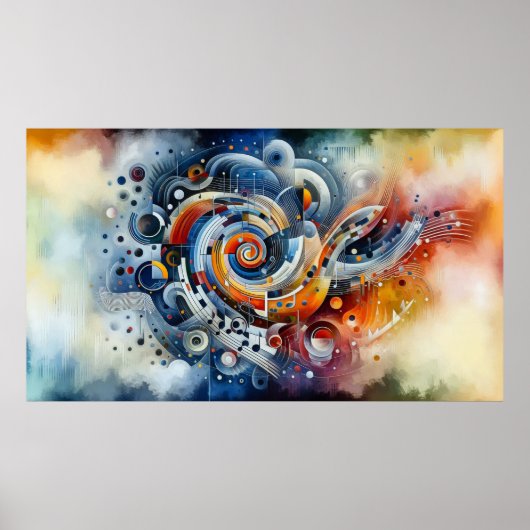 Musikkomposition - lyrisch abstraktes Stück 06 Poster (Vorne)