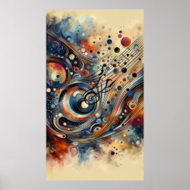 Musikkomposition - lyrisch abstraktes Stück 14 Poster