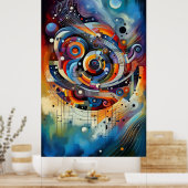 Musikkomposition - lyrisch abstraktes Stück 17 Poster (Küche)