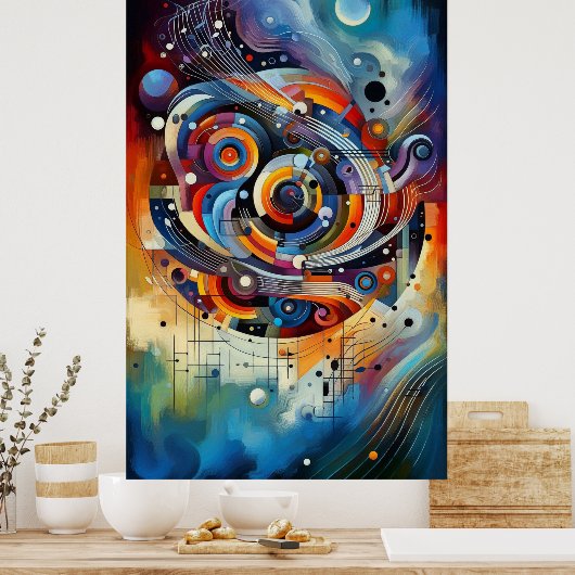 Musikkomposition - lyrisch abstraktes Stück 17 Poster (Küche)