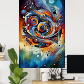 Musikkomposition - lyrisch abstraktes Stück 17 Poster (Heimbüro)