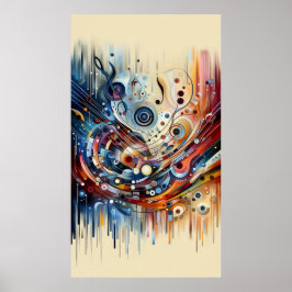 Musikkomposition - lyrisch abstraktes Stück 18 Poster