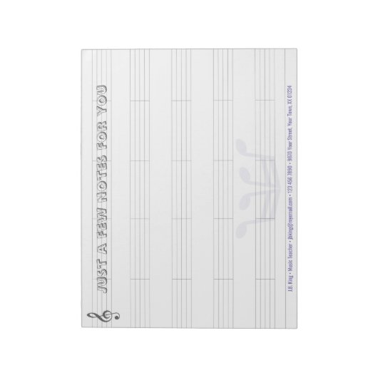 Musikkönig 11" x 8,5" Notizblock (Rotiert)